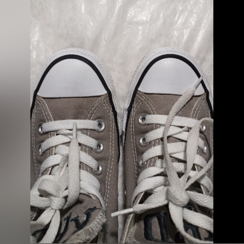 Converse Gray and White Low-Top Sneakers - Picture 9 of 9